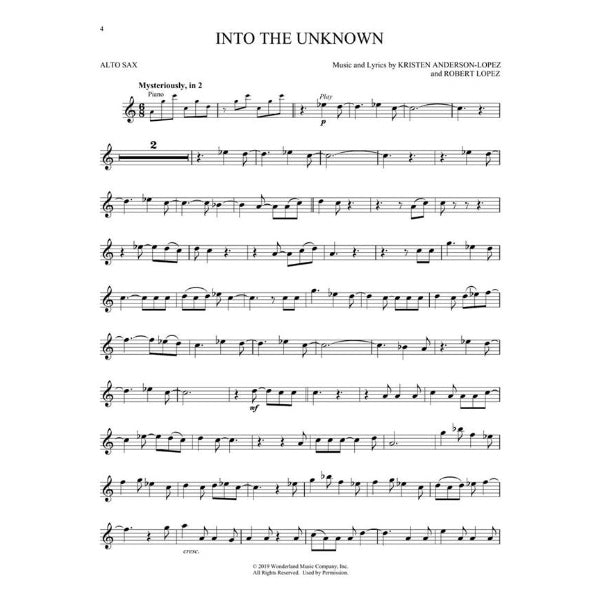 Instrumental Play-Along: Frozen II altsax