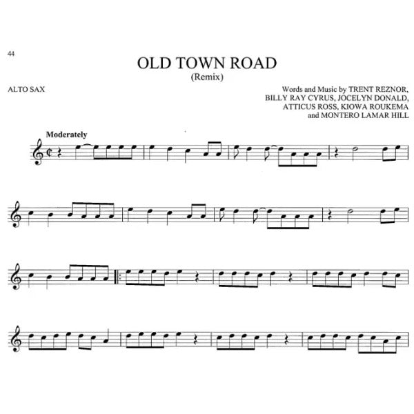 50 Pop Songs for Kids altsax