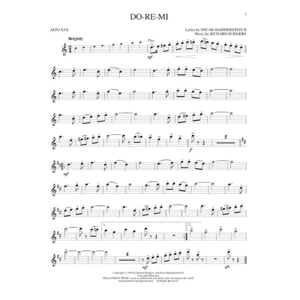 Instrumental Play-Along: The Sound of Music altsax