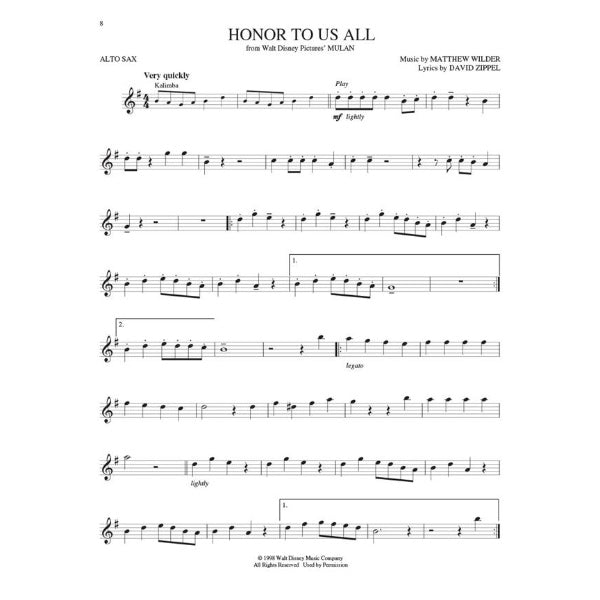 Instrumental Play-Along: Disney Greats altsax