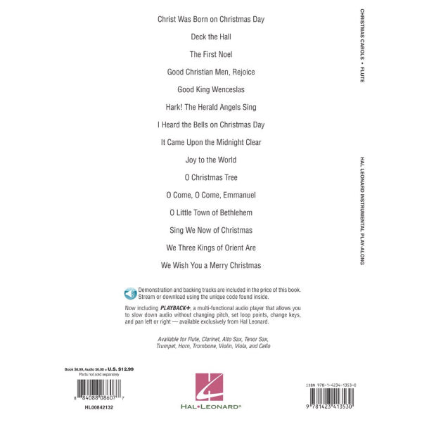 Instrumental Play-Along: Christmas Carols dwarsfluit