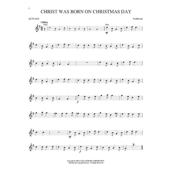 Instrumental Play-Along: Christmas Carols altsax
