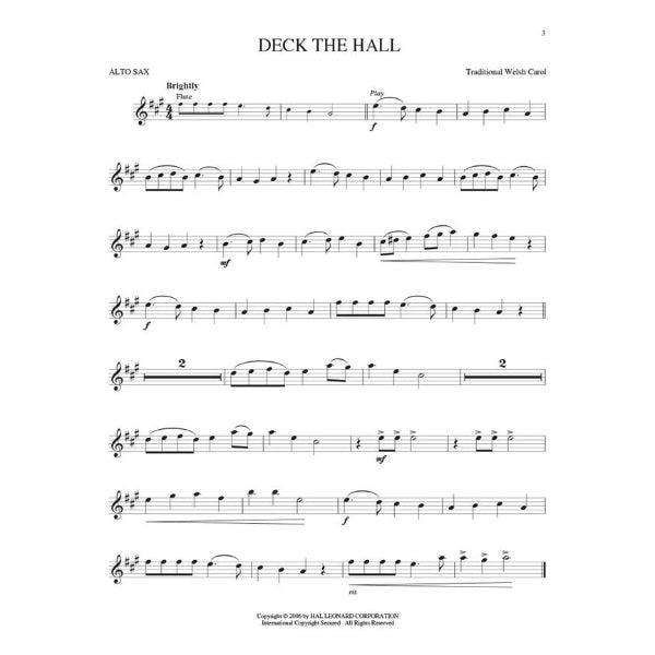 Instrumental Play-Along: Christmas Carols altsax