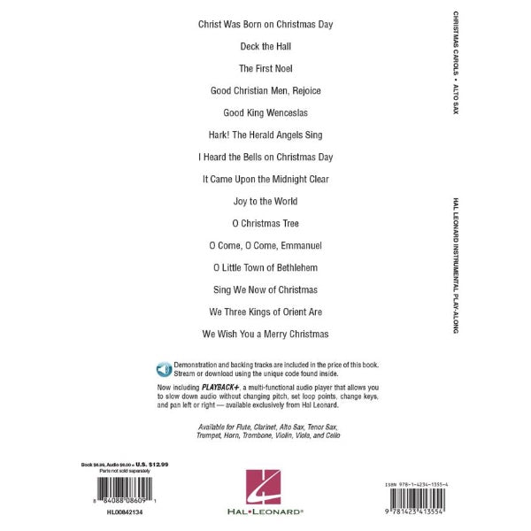 Instrumental Play-Along: Christmas Carols altsax