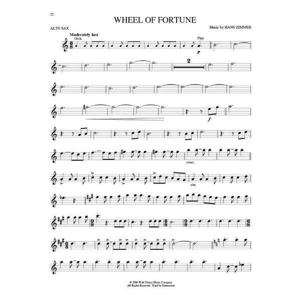 Instrumental Play-Along: Pirates of the Caribbean altsax