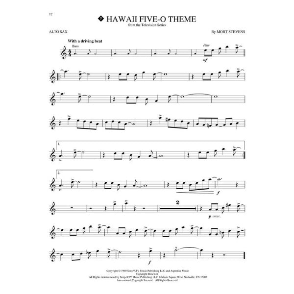 Instrumental Play-Along: Great Themes altsax
