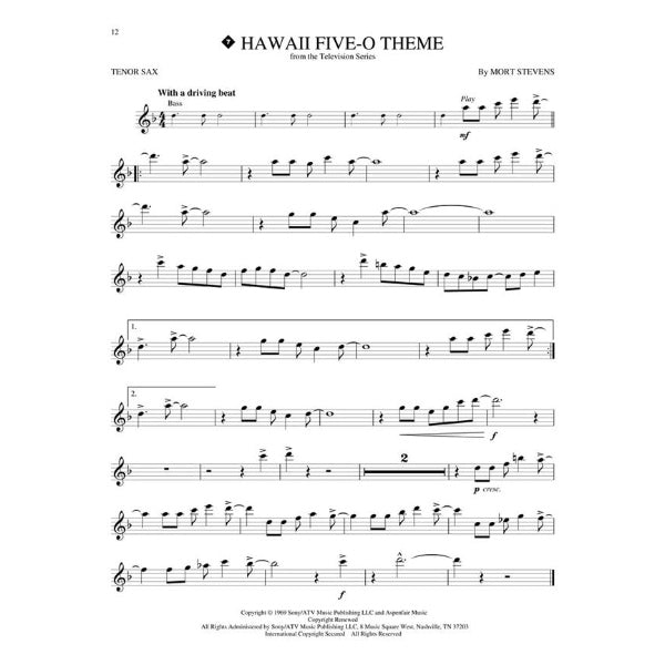 Instrumental Play-Along: Great Themes tenorsax