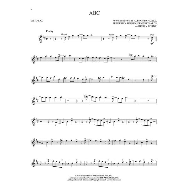 Instrumental Play-Along: Motown Classics altsax