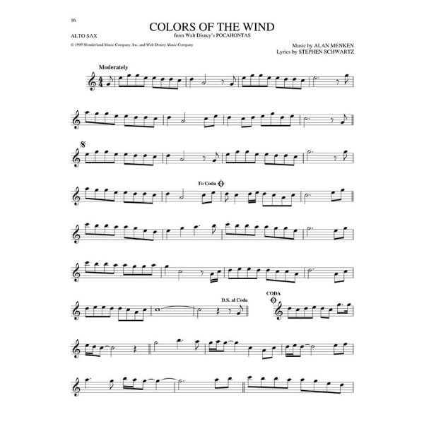 The Big Book of Disney Songs altsax