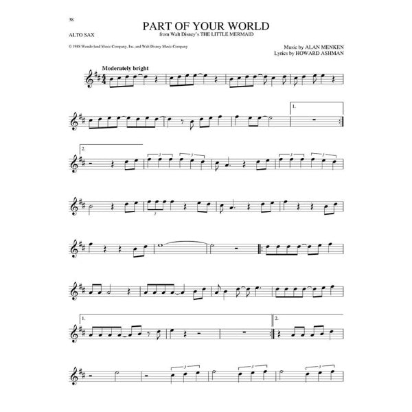 The Big Book of Disney Songs altsax