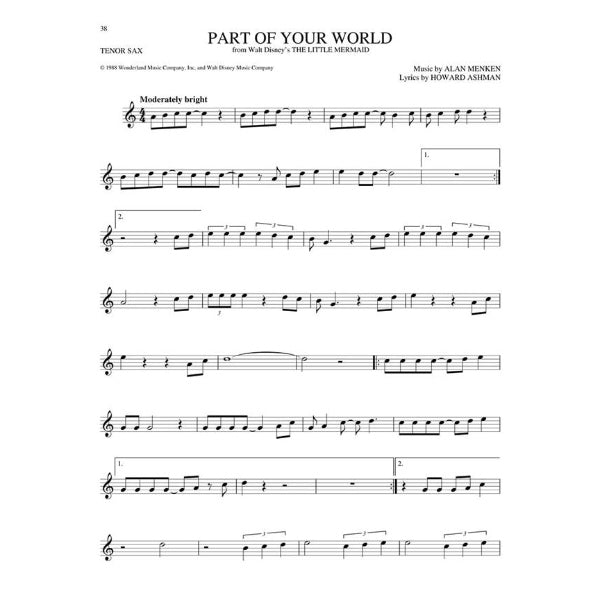 The Big Book of Disney Songs tenorsax