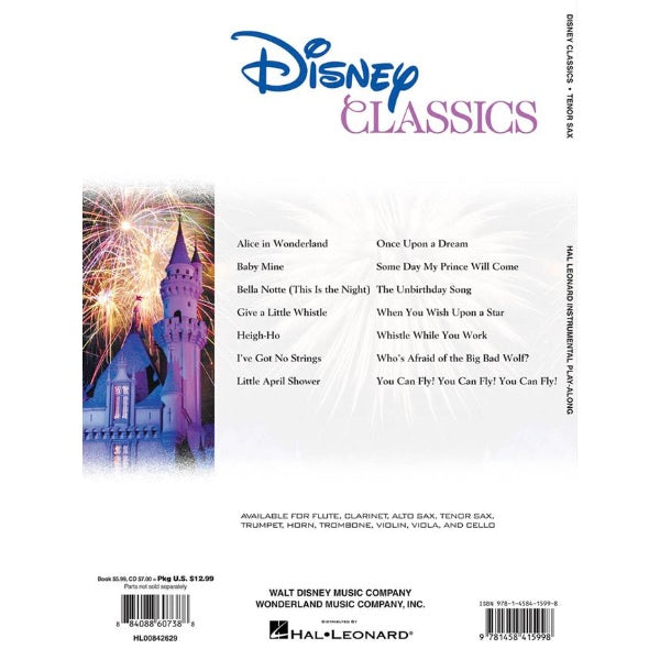 Disney Instrment Instrumental Play-Along: Disney Classics tenorsax – Harry Bakker Muziek