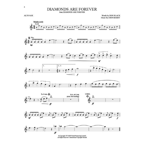 Instrumental Play-Along: James Bond altsax