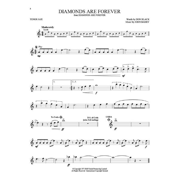 Instrumental Play-Along: James Bond tenorsax