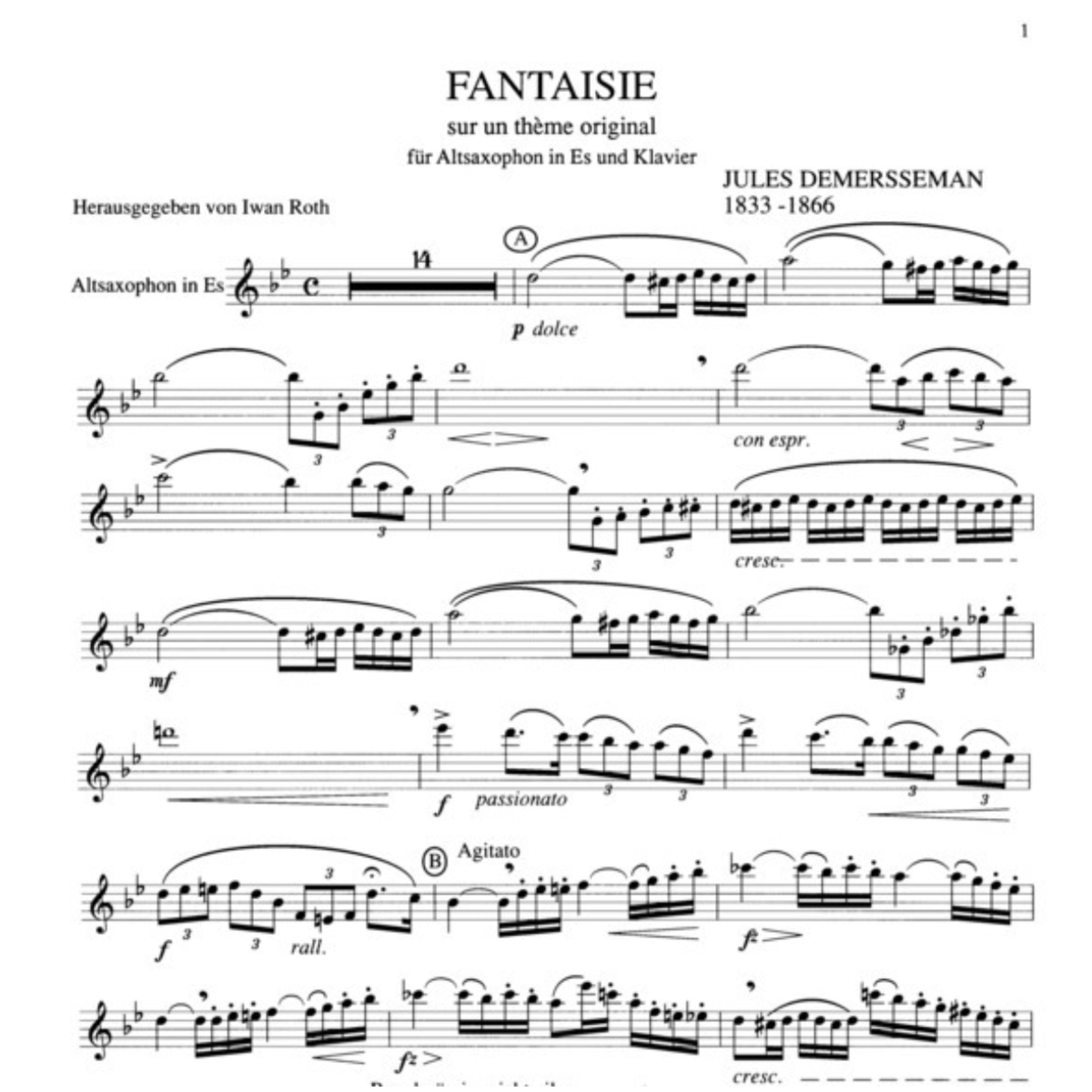 Fantaisie sur un Thème Original altsax & piano