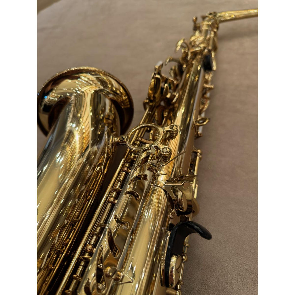 Selmer Paris SA80II altsaxofoon 469362, zijaanzicht mechaniek