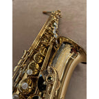 Selmer Paris SA80 altsaxofoon 338475, bekergravure en mechaniek