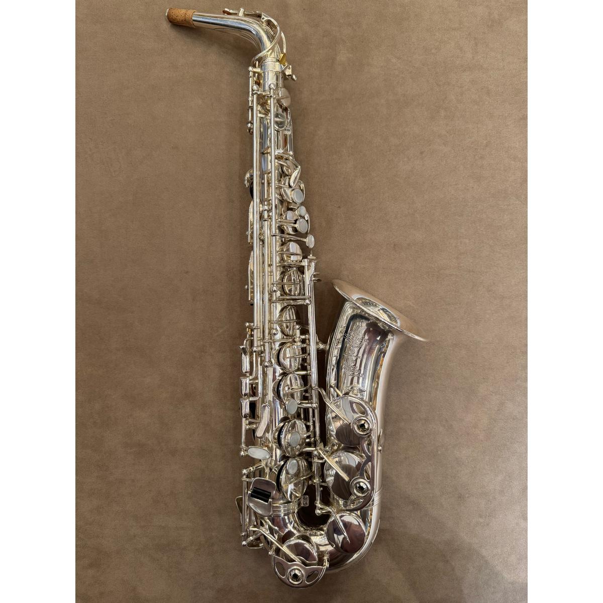 Selmer Paris SA80II verzilverde altsaxofoon 455563 voorzijde