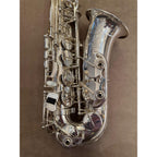 Selmer Paris SA80II verzilverde altsaxofoon 455563 beker en kleppen