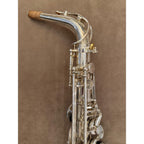 Selmer Paris SA80II verzilverde altsaxofoon 455563 hals en bovenstuk