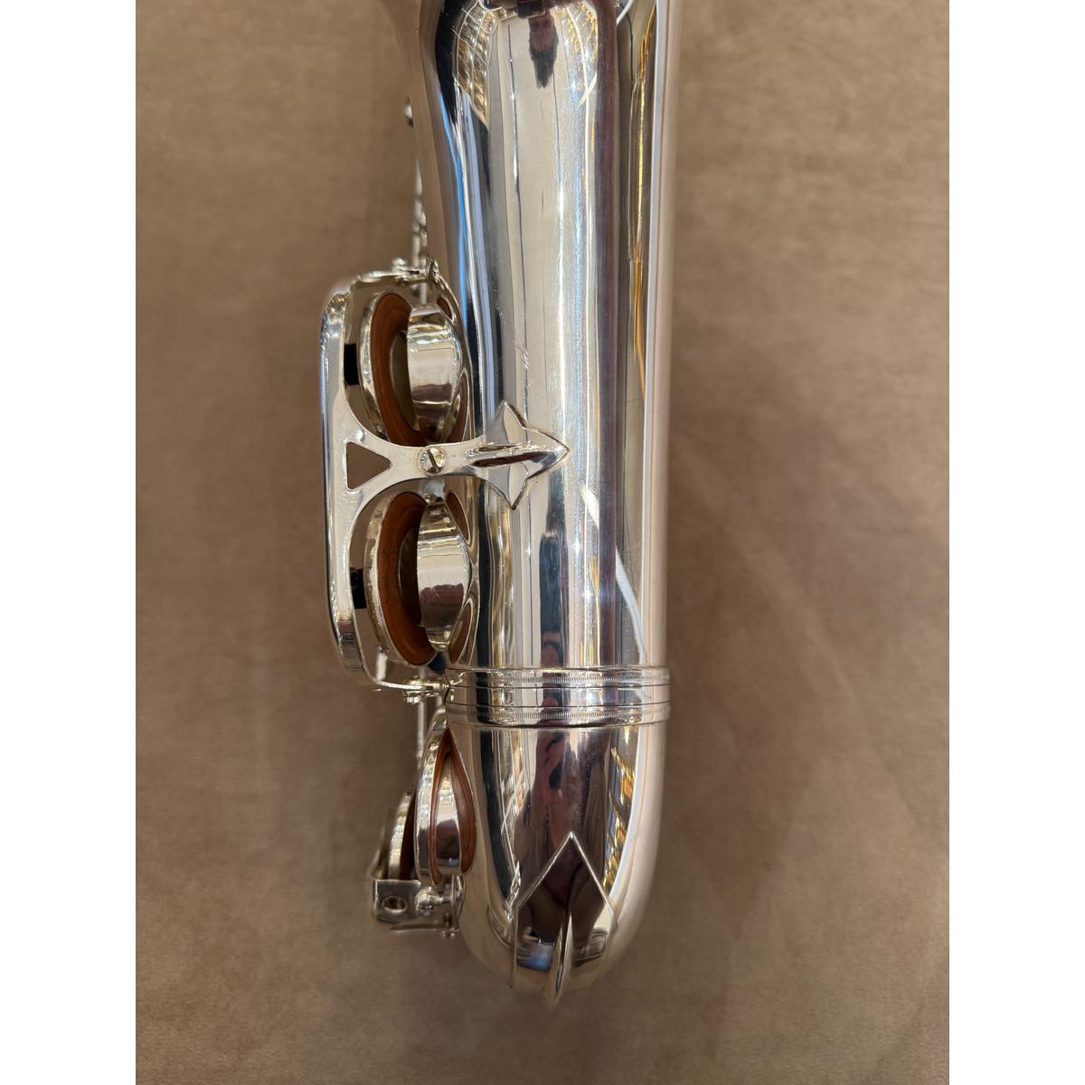 Selmer Paris SA80II verzilverde altsaxofoon 455563 onderbocht