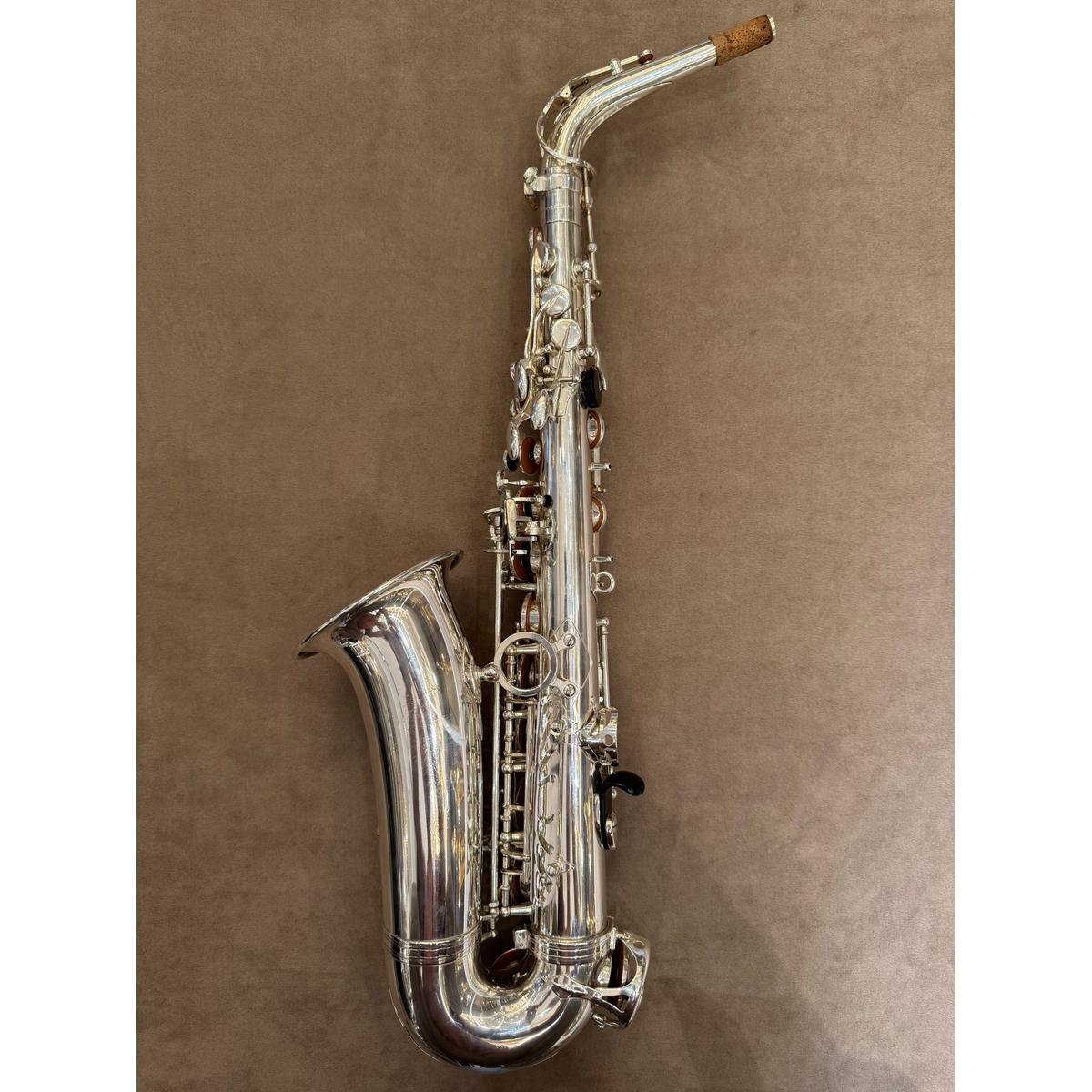 Selmer Paris SA80II verzilverde altsaxofoon 455563 achterzijde