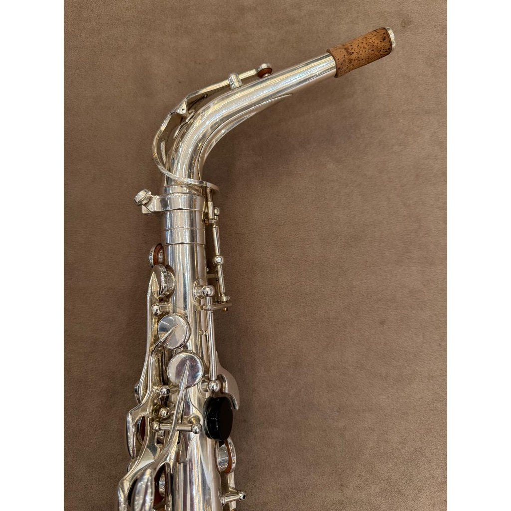 Selmer Paris SA80II verzilverde altsaxofoon 455563 hals