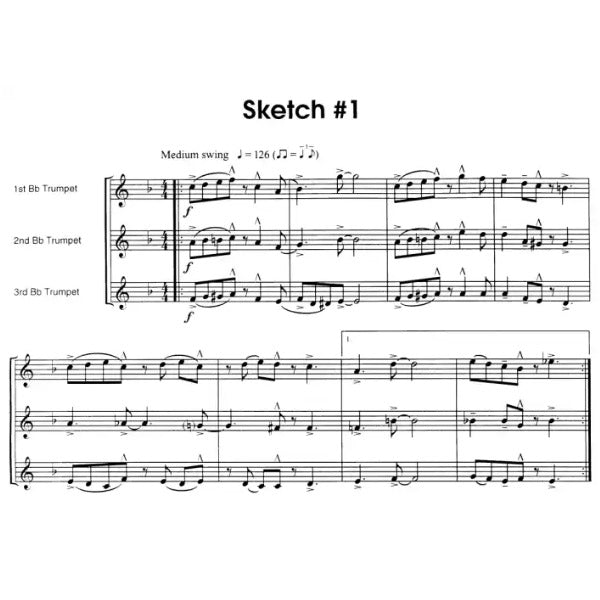 10 Jazz Sketches 2 trompet trio