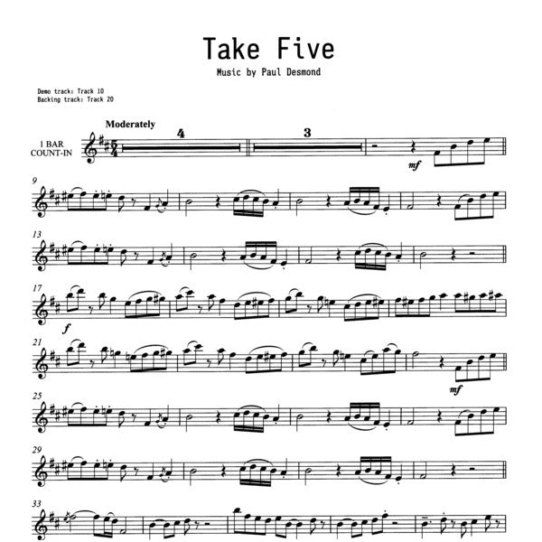 Play-Along Jazz With a Jazz Trio altsax