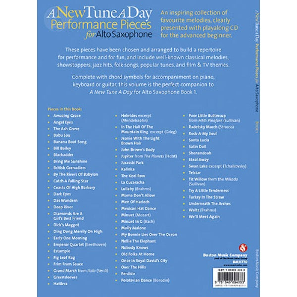 A New Tune A Day For Alto Saxophone: Performance Pieces