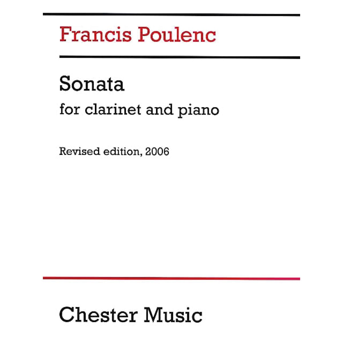 Francis Poulenc Sonata voor klarinet en piano