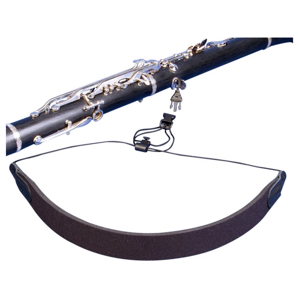 Neotech Clarinet Loop Strap bevestigd aan een klarinet