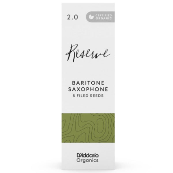 D'Addario Organic Reserve baritonsax riet per 5 stuks