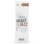 D'Addario Organic Select Jazz unfiled baritonsax riet per 5 stuks