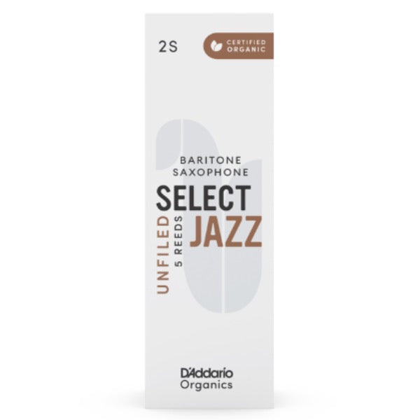D'Addario Organic Select Jazz unfiled baritonsax riet per stuk