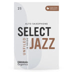 D'Addario Organic Select Jazz unfiled altsax riet per 10 stuks