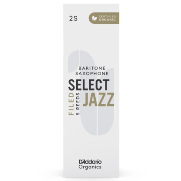 D'Addario Organic Select Jazz filed baritonsax riet per stuk