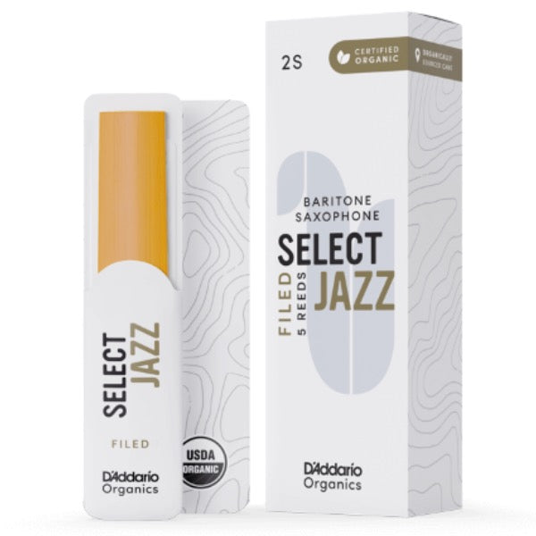 D'Addario Organic Select Jazz filed baritonsax riet per stuk
