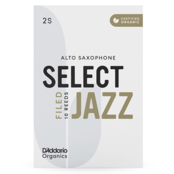 D'Addario Organic Select Jazz filed altsax riet per 10 stuks