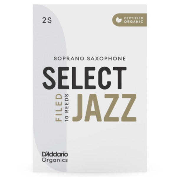 D'Addario Organic Select Jazz filed sopraansax riet per 10 stuks