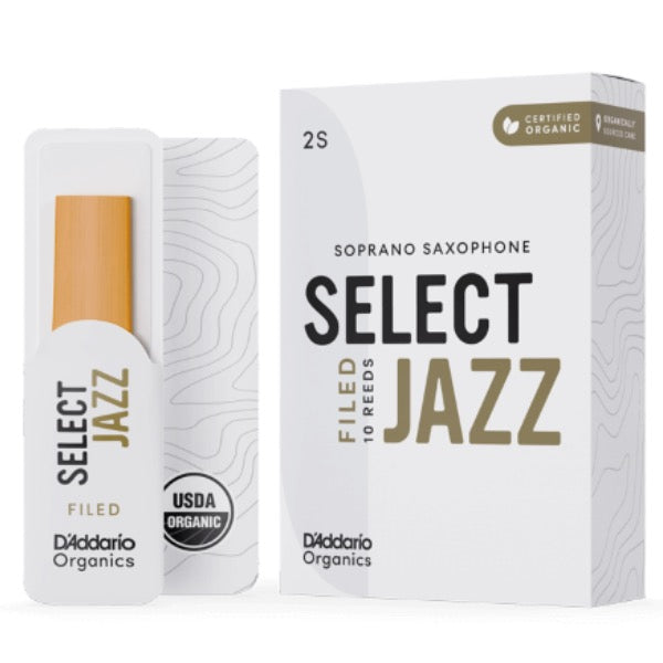 D'Addario Organic Select Jazz filed sopraansax riet per 10 stuks