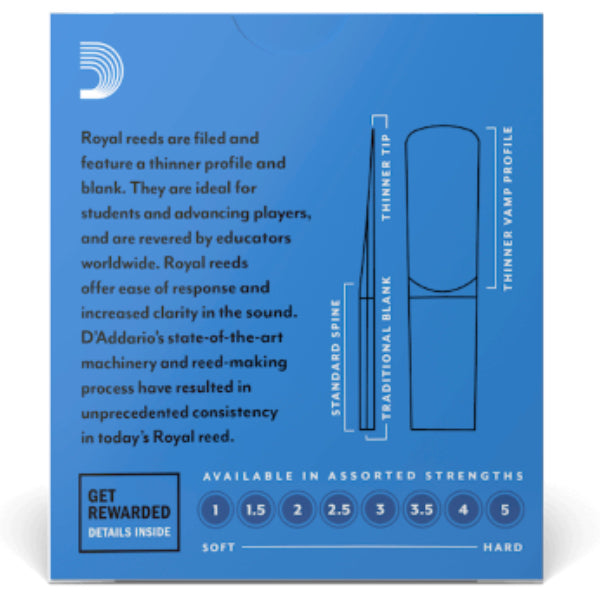 D'Addario Royal altsax riet per stuk