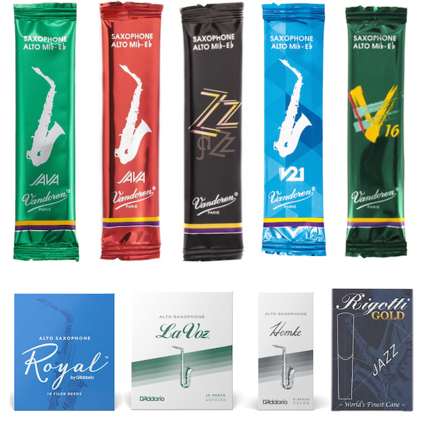 Riet mix lichte muziek altsax per 10 stuks