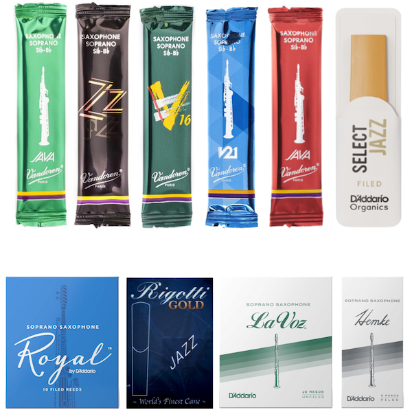 Riet mix lichte muziek sopraansax per 10 stuks