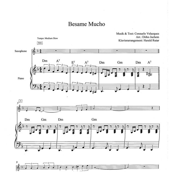 Latin Standards altsax & piano