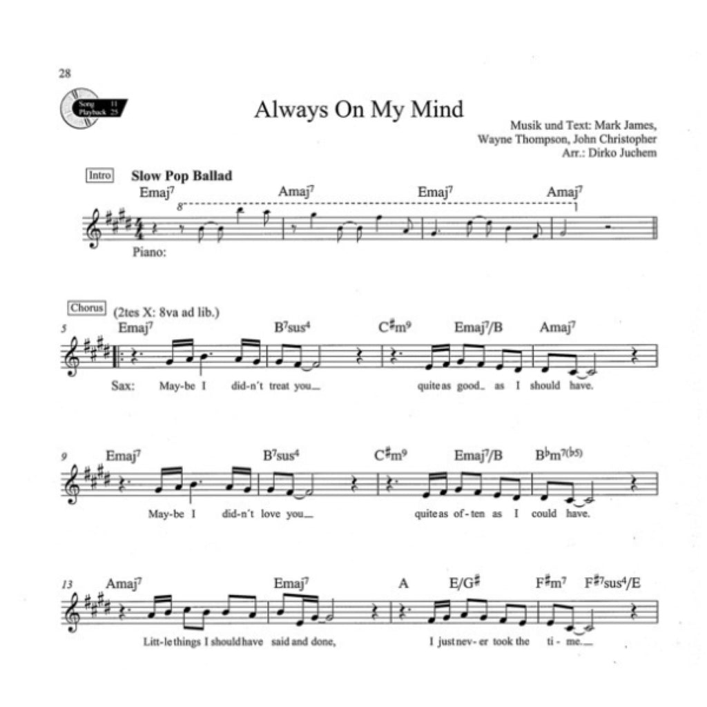 Classic Pop Ballads tenorsax