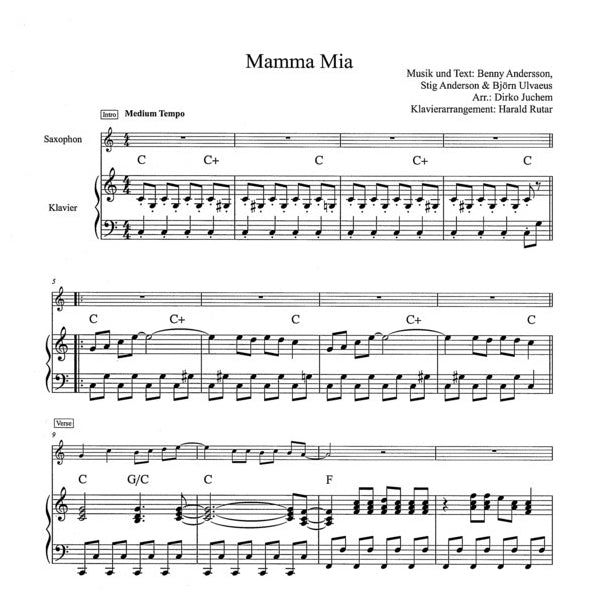 Abba Classics tenorsax & piano