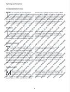 Exploring Jazz Saxophone