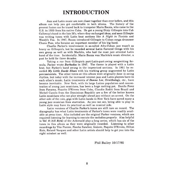 Aebersold vol. 69: Bird Goes Latin