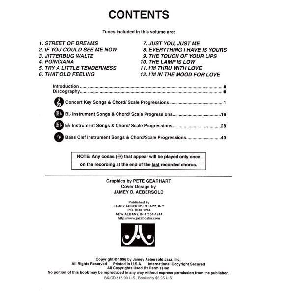 Aebersold vol. 72: Street Of Dreams